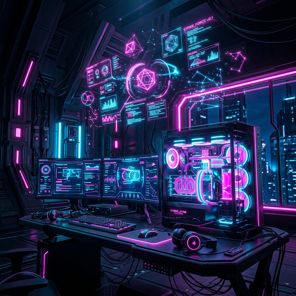 Futuristic Gaming Setup