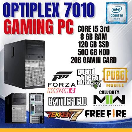 OPTIPLEX 7010 [ CORE I5 3rd , 8GB RAM, 120GB SSD, 500GB HDD, 2GB GAMING CARD ]