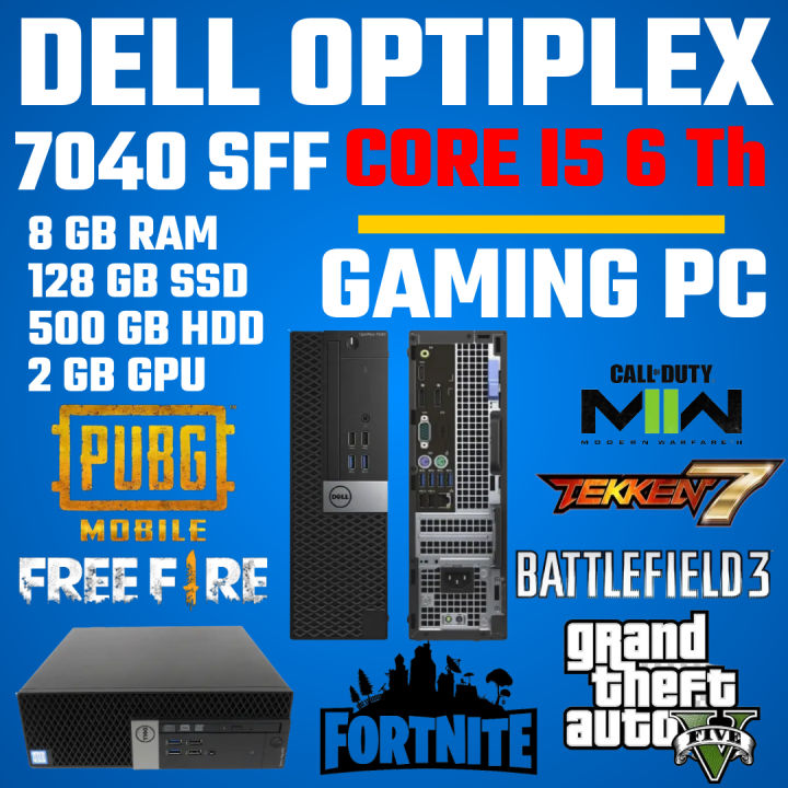 DELL OPTIPLEX 7040sff I5 6Th, 8GB DDR4 RAM, 128GB SSD, 500 GB HDD, 2GB GAMING GRAPHIC CARD