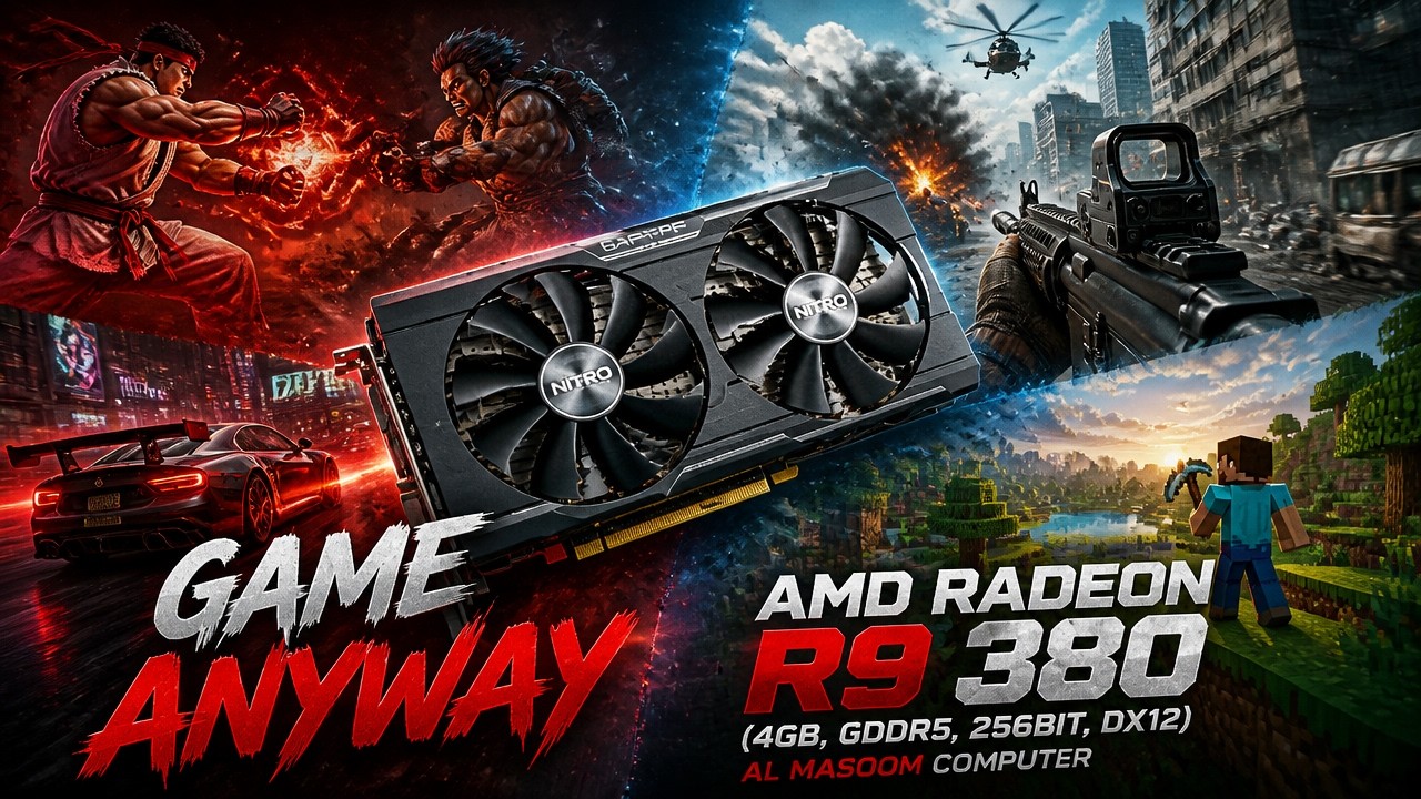 AMD RADEON R9 380 (4GB, GDDR5, 256BIT, DX12) | AL MASOOM COMPUTER